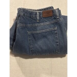 L.L.‎ Bean Fleece Lined Men's 42/29.5 Relaxed Fit Jeans Heavy Duty Denim Raw Hem